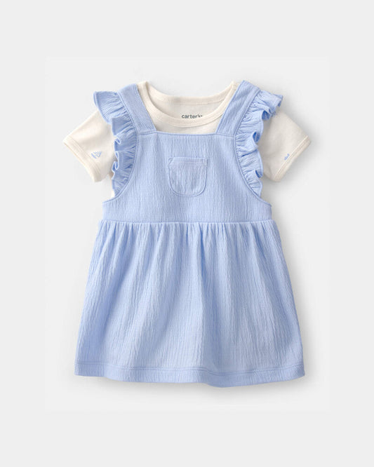 Carter's Baby Girl 2-Piece Jumper Dress Set - Blue