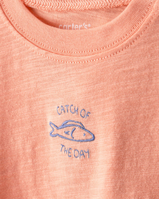 Carter's Baby 2-Pack Beach Multipack Bubble Rompers - Orange/Ivory