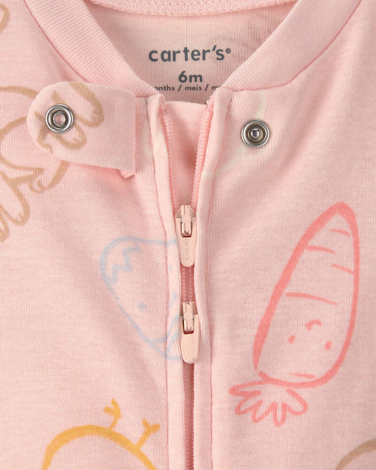 Carter's Baby Girl Easter 100% Cotton Sleeper - Pink