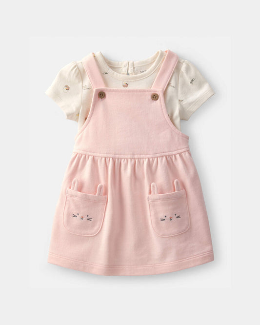 Carter's Baby Girl 2-Piece Easter Bunny Jumper Set - Pink/Ivory