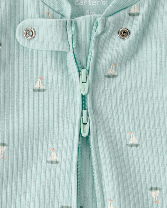 Carter's Baby Sailboat 2-Way Zip Sleeper - Green