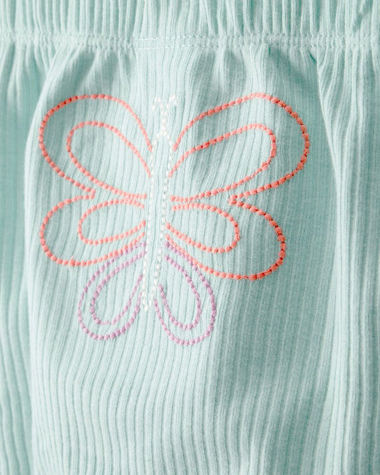 Carter's Baby Girl 3-Piece Butterfly Bodysuits & Pant Set - Blue/White