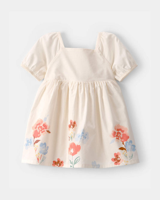 Carter's Baby Girl Short-Sleeve Floral Dress - Cream