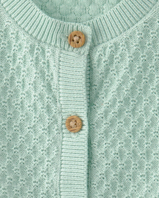 Carter's Baby Girl 2-Piece Crochet Top & Short Set - Green