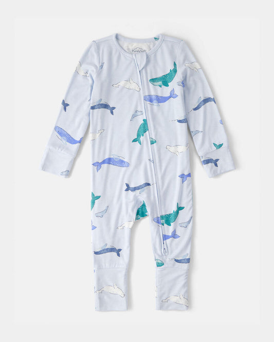 Baby Whale PurelySoft 2-Way Zip Snug Fit Sleeper - Blue