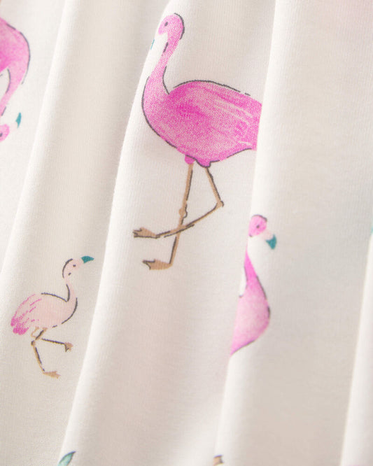 Baby Girl 2-Pack Flamingo PurelySoft Short-Sleeve Romper - Pink/Ivory