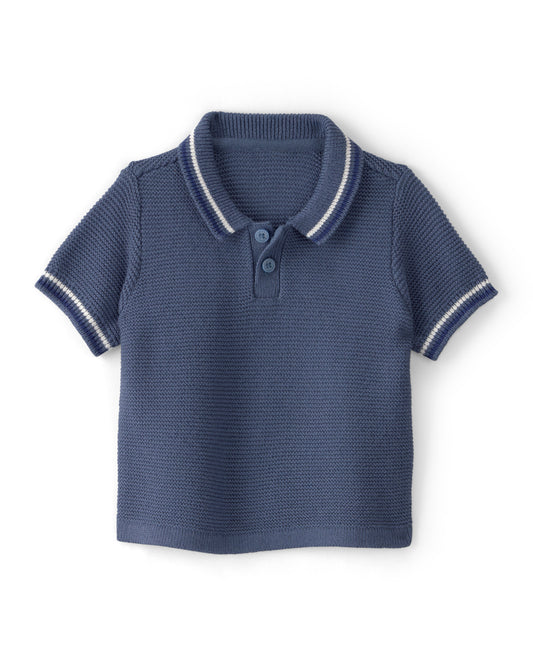 Oshkosh Sweater Polo Shirt with Twill Drawstring Shorts