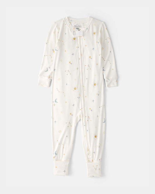 Baby Constellation PurelySoft 2-Way Zip 1-Piece Pyjama - Cream