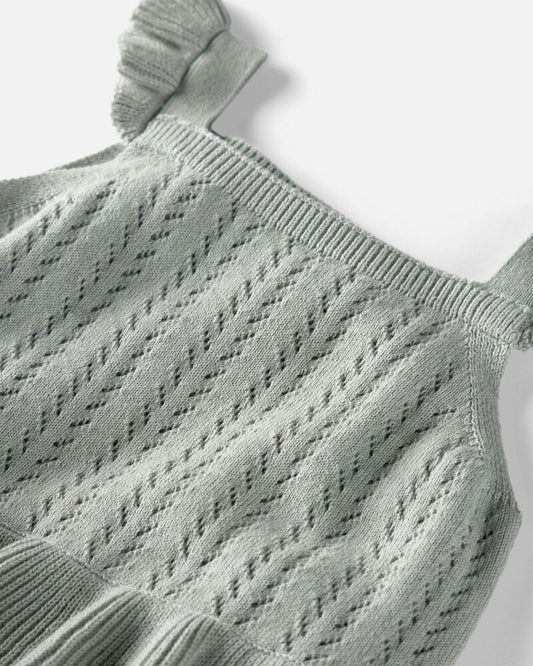 Baby Girl Organic Cotton Bubble in Green