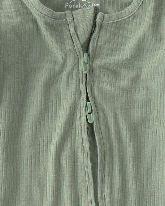 Baby 2-Way Zip PurelySoft Sleeper - Green