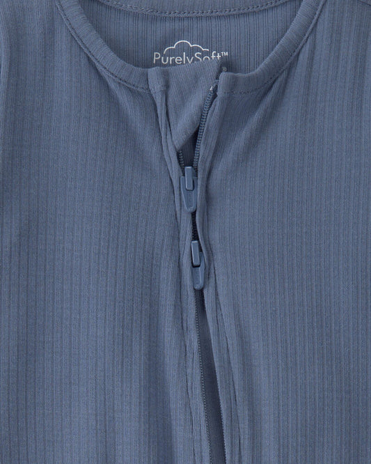 Baby Boy 2-Way Zip PurelySoft Sleeper - Blue