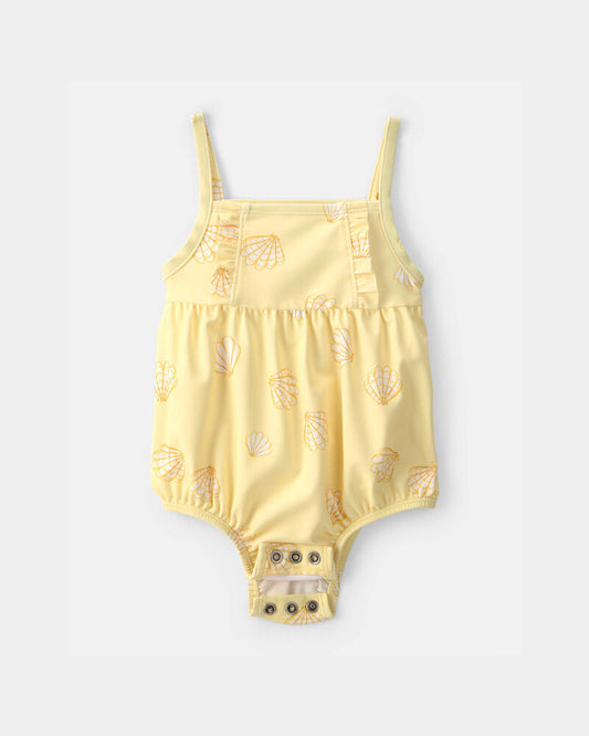 Carter's Baby Girl 1-Piece Shell Swimsuit - Yellow