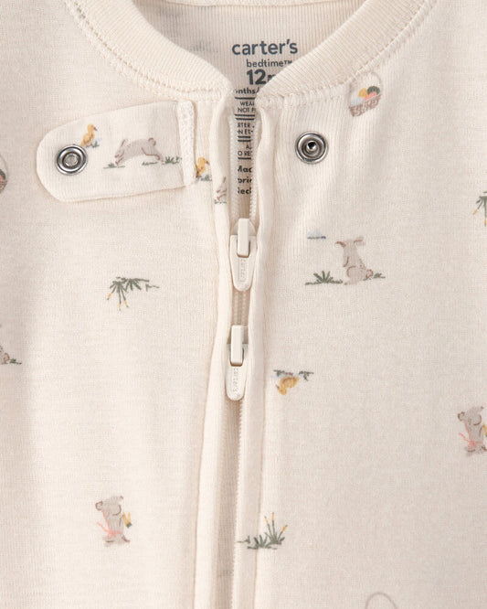 Carter's Baby Easter Bunny 100% Cotton Snug Fit 1-Piece Pyjama - Cream