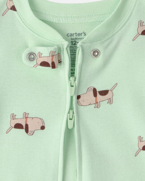 Carter's Baby Puppy 100% Cotton Snug Fit 1-Piece Pajama - Green
