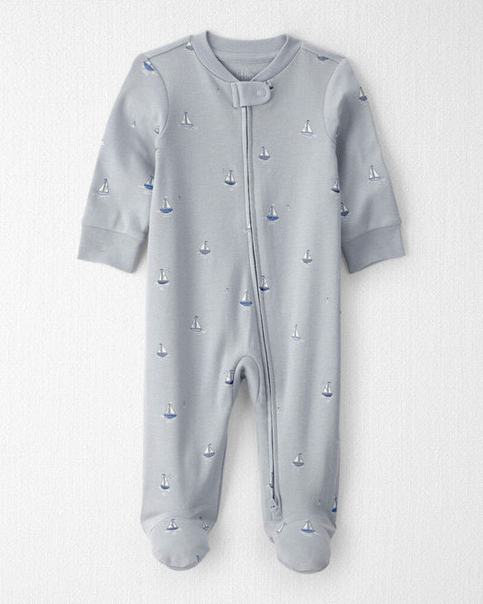 Baby Organic Cotton Sleeper Pyjama in Sail Away Print
