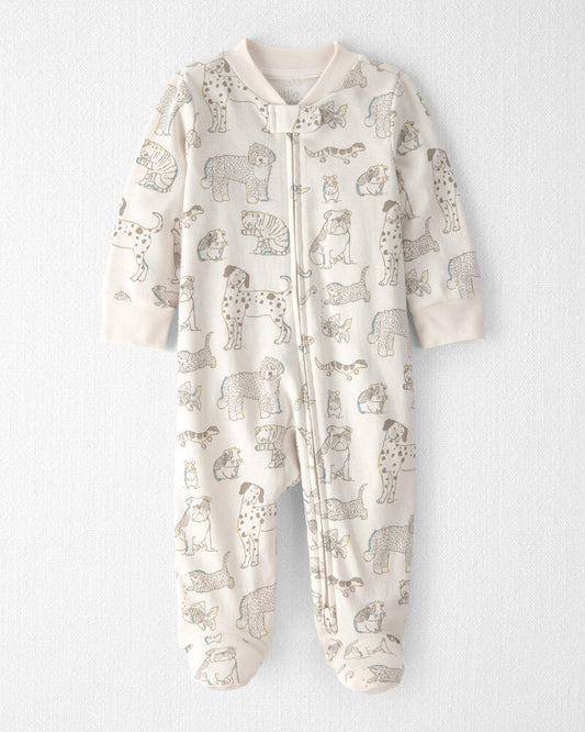 Baby Organic Cotton Sleeper Pyjama in Pet-Print