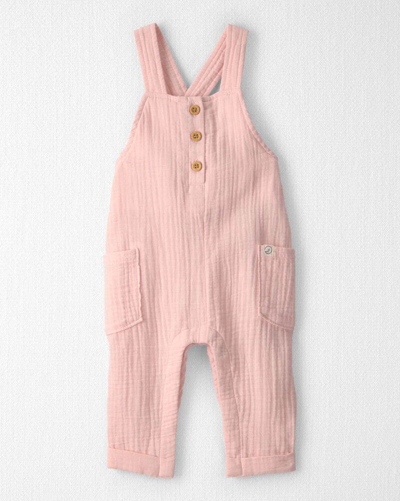 Baby Girl Organic Cotton Gauze Overalls