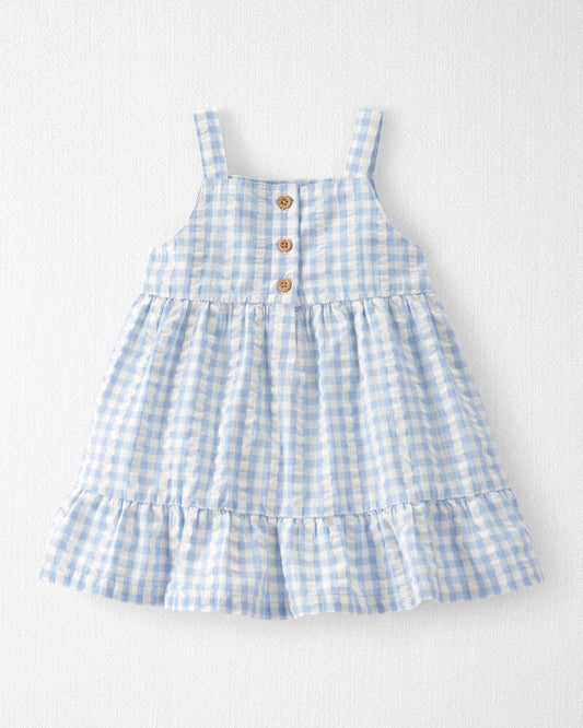 Baby Girl Gingham Dress Made with Organic Cotton