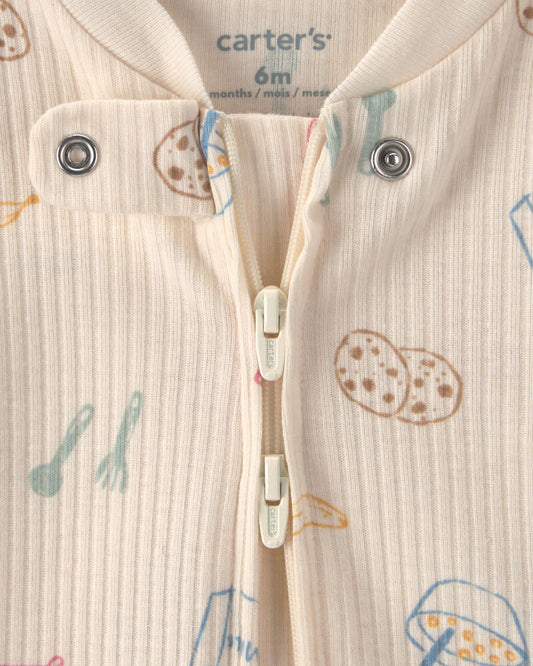 Carter's Baby Breakfast Snug Fit Sleeper - Ivory