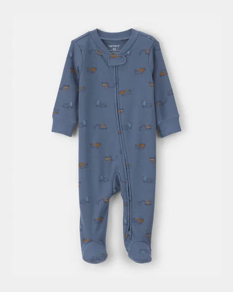 Carter's Baby Construction Snug Fit Sleep & Play Pajamas - Blue