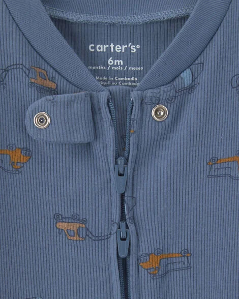Carter's Baby Construction Snug Fit Sleep & Play Pajamas - Blue