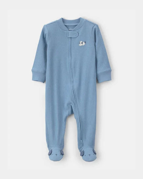 Carter's Baby Puppy Cotton 2-Way Zip Sleep & Play Pajamas - Blue
