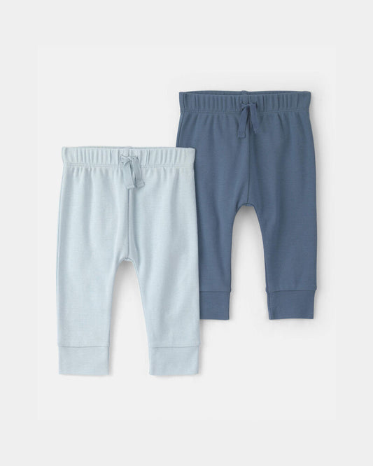 Carter's Baby Boy 2-Pack Cotton Pants - Blue