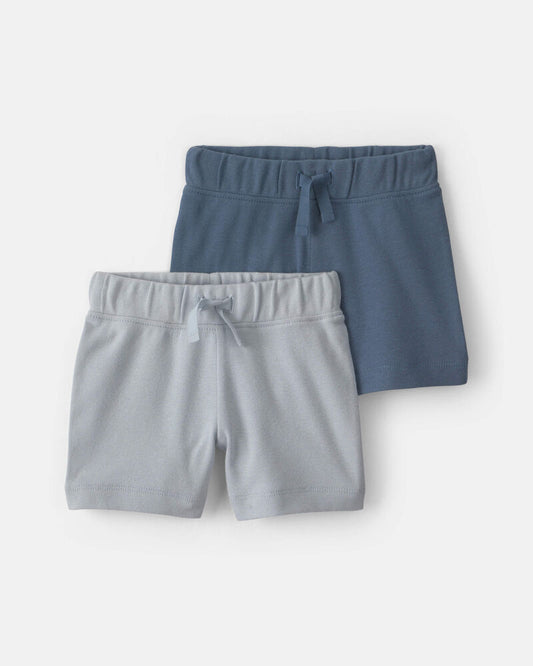 Carter's Baby Boy 2-Pack Cotton Shorts - Blue
