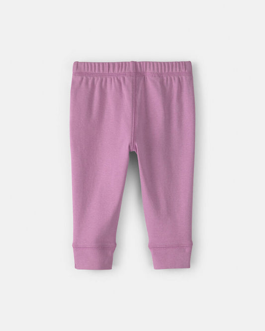 Carter's Baby Girl 4-Pack Pull-On Cotton Pants - Pink/Purple