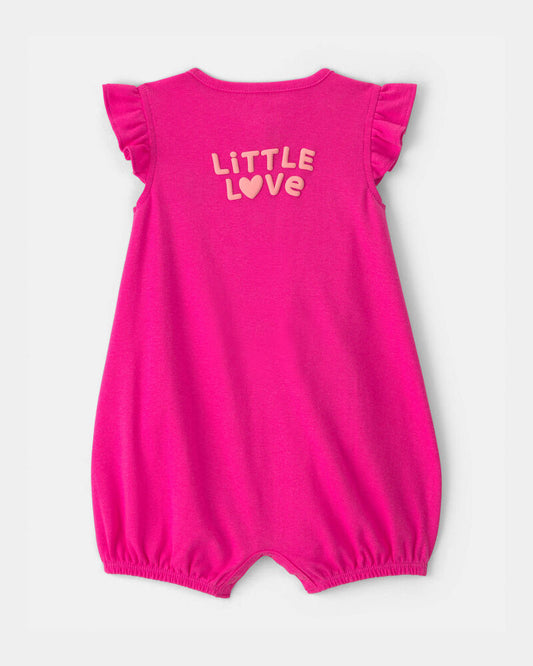Carter's Baby Girl 'Little Love' Heart Sleeveless Romper - Pink