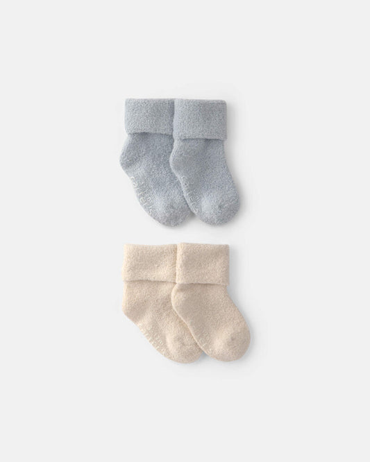 Carter's Baby 4-Pack Baby Booties - Blue/Ivory