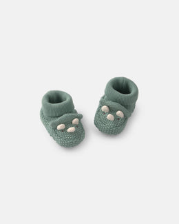 Carter's Baby Boy Dinosaur Baby Booties - Green