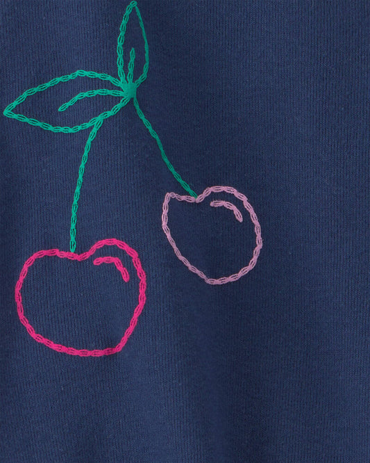 Carter's Baby Girl Cherry Sleeveless Romper - Navy Blue