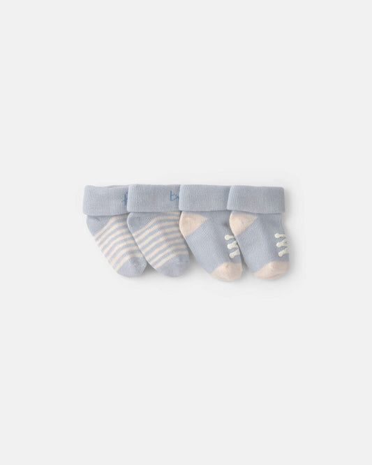 Carter's Baby Boy 2-Pack 'Hello Baby' Foldover Booties - Blue