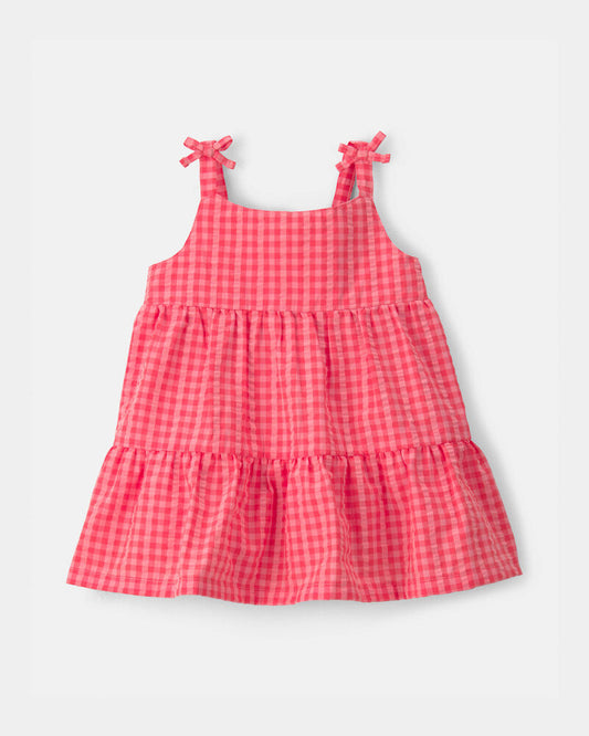 Carter's Baby Girl Gingham Sleeveless Dress - Pink