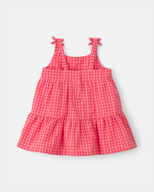Carter's Baby Girl Gingham Sleeveless Dress - Pink