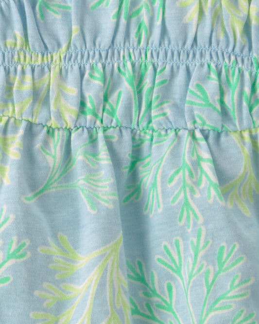 Carter's Baby Girl 3-Piece Coral Top & Short Set - Blue/Green