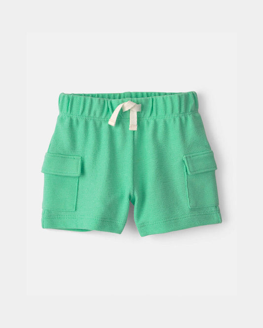 Carter's Baby Boy 3-Piece Shark Top, Bodysuit & Short Set - Green/Ivory