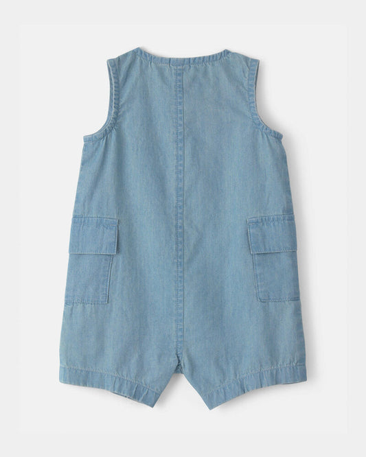 Carter's Baby Beach Cruiser Chambray Sleeveless Romper - Blue