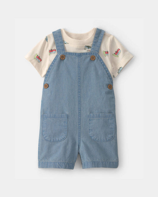 Carter's Baby 2-Piece Beachy Van Shortall Set - Blue