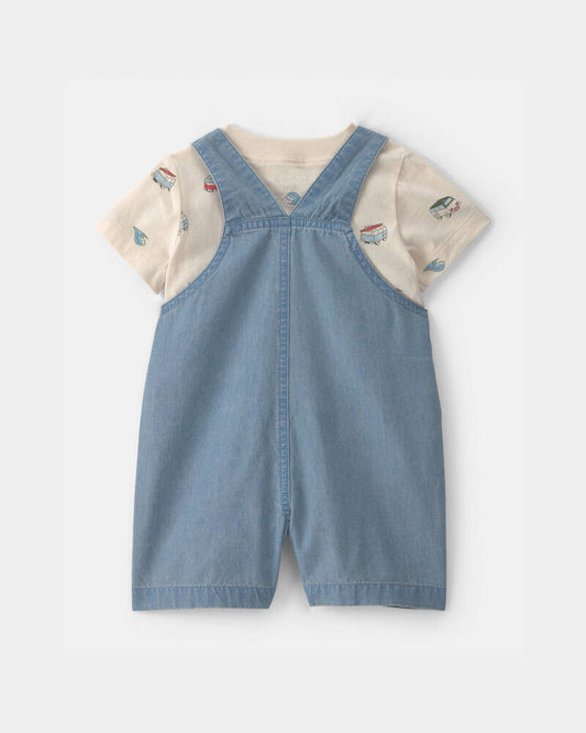 Carter's Baby 2-Piece Beachy Van Shortall Set - Blue