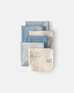 Carter's Baby 6-Pack Bear Terry Washcloths - Blue