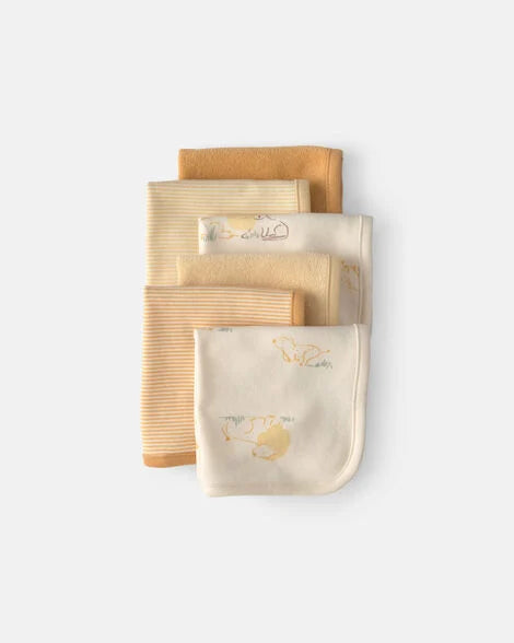 Carter's Baby 6-Pack Lion Terry Washcloths - Yellow