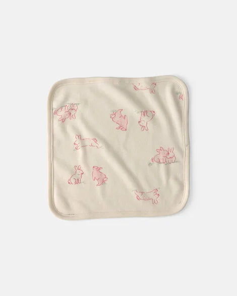 Carter's Baby Girl 6-Pack Bunny Terry Washcloths - Pink