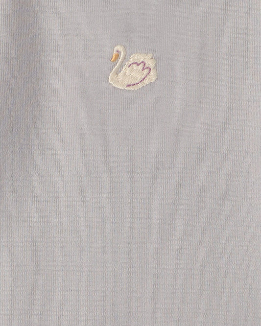 Carter's Baby Girl 4-Pack Swan Floral Long-Sleeve Bodysuits - Grey/Purple/Ivory