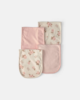 Carter's Baby Girl 4-Pack Floral Burp Cloths