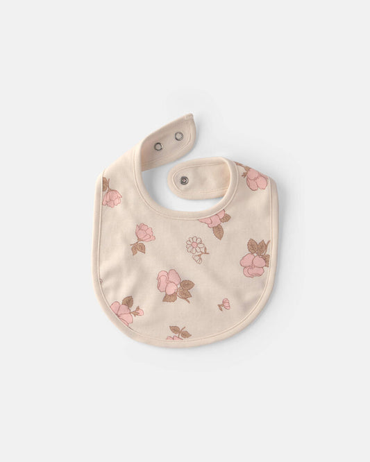 Carter's Baby Girl 3-Pack Floral Bibs - Pink/Ivory