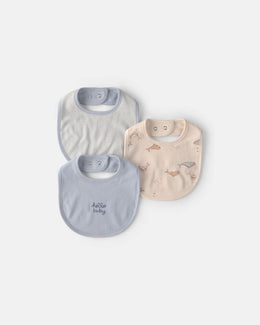 Carter's Baby 3-Pack Whale Bibs - Blue/Ivory