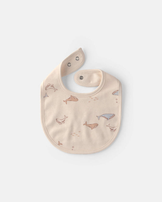 Carter's Baby 3-Pack Whale Bibs - Blue/Ivory