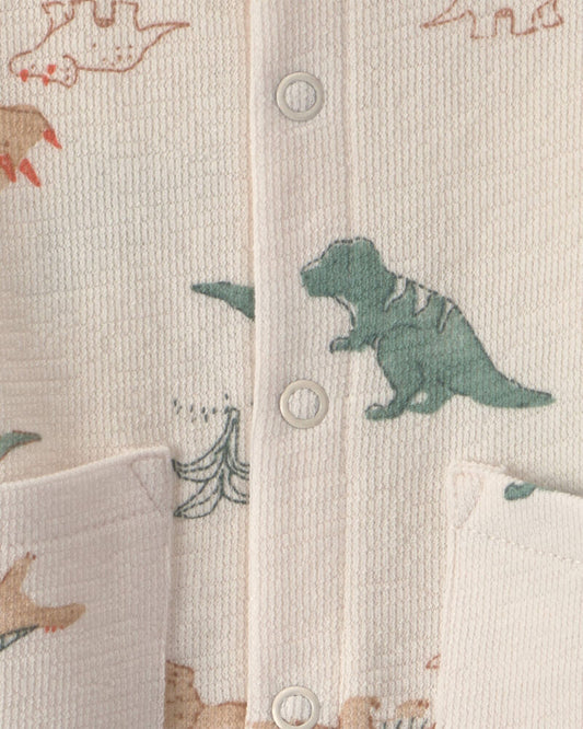 Carter's Baby Boy Dinosaur Jumpsuit - Cream